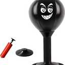 Desktop Punching Bag,Reflex Strain and Tension Toys Gag Gifts, Table Desk Boxing Punch Ball for Boxing Exercise Boss or Coworker Him (Black)