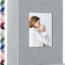 popotop Photo Album 4x6-200 Photos Photo Books with 200 Horizontal Pockets,Linen Cover Albums for Family Wedding Anniversary Baby Vacation Pictures (Gray)