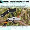 (2-Pack) Alloy Steel Lopper Replacement Blades with Screws Compatible with Garden Loppers  Heavy-Duty Large Pruner Blades for Tree Trimming, Branch Cutting and Gardening Tools  Black