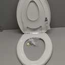 Little2Big Toilet Seat with Built-In Toddler Potty Training Seat, Slow Close,  Elongated, White