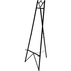 58 Inch Iron Adjustable Arts & Crafts Easels,Metal Easel Stand with Chain Support for Mirror,Floor Easels for Display Wedding Sign(Black)