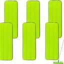 Replacement Microfiber Mop Pads for Libman Rinse 'n Wring Mop and Bucket System, Washable Reusable Wet & Dry Cleaning Refill Head for Multi-Surface Floor-6 Pack