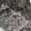 XeGe Soft Plush Body Pillow Cover, 20x54 Big Fluffy Body Pillowcase, Boho Faux Fur Fuzzy Long Decorative Pillow Sham for Bedroom Sofa Couch, Solid Shaggy Throw Bed Pillow Case Black