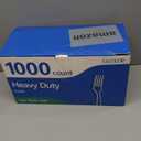 SACATR 1000 Count Plastic Forks Heavy Duty, Plastic Silverware Clear Forks, Premium Disposable Forks Bulk, BPA-Free, Heat Resistant, Suitable for Parties, Events and Everyday Use