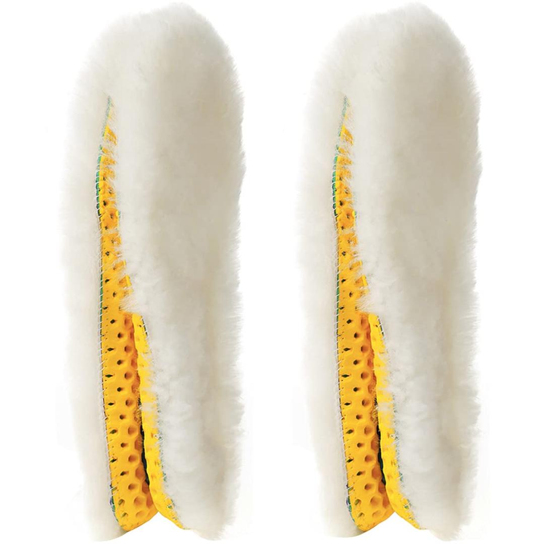 Ailaka Sheepskin Sport Wool Insoles for Women & Men, Premium Thick Fur Fleece Replacement Warm Inserts for Shoes Boots Slippers Sneakers