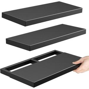 Floating Shelves for Wall - All-Metal Construction Heavy Duty Bathroom Shelves, Floating Shelves Rustproof & Waterproof, Wall Mount Shelves for Bathroom, Kitchen, Bedroom, Office (2 Pack)