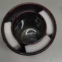 LE TAUCI Utensil Holder, 7.3"+5.4" Ceramic Kitchen Utensil Holder for Countertop, Black Cooking Utensil Crocks for Kitchen Counter, Morden Utensil Organizer for Spatula, Set of 2, Marble Dark Olive