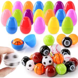 24 Pack Easter Basket Stuffers, Prefilled Eggs with Spinner Fidget Toys for Kids Easter Eggs Hunt, Easter Basket Essentials, Classroom Prize Rewards, Easter Party Favors for Kids Boys Girls