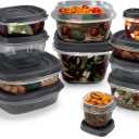 Rubbermaid EasyFindLids Food Storage Containers with SilverShield Antimicrobial Protection, 42-Piece Set, BPA-Free, Grey