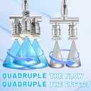 Quadruple Pressure Washer Tips, 4 in 1 Power Washer Nozzle, 4 Nozzle for Pressure Washing with 16PCS Power Washer Spray Nozzles (0, 15, 25, 40 Degree), 1/4 Inch Quick Connect, 5000 PSI