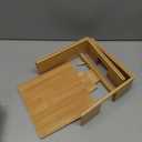 Natural Bamboo Napkin Holder for Table, Napkin Dispenser, Decorative Beverage Napkin Holder for Kitchen, Home,Bar (Natural)