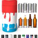 Frost Buddy Universal Can Cooler - Fits all - Stainless Steel Can Cooler for 12 oz & 16 oz Regular or Slim Cans & Bottles - Stainless Steel (Rocket Pop)