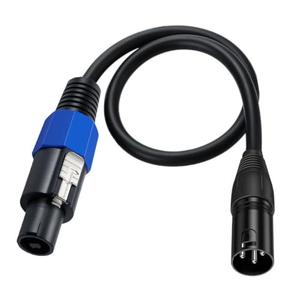 MTUERANC Speakon to XLR Speaker Cable, 3 Pin Male Audio Adapter for DJ/PA Speaker Cord With Twist Lock (50cm/1.6Feet)