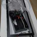 GEADI Modern Ceiling Fan with Light,35" Dimmable Flush Mount Ceiling Fans with Lights and Remote, Black Led Fandelier,Low Profile Ceiling Fan for Bedroom,Kitchen,Living Room(6-Speed,Timing,3000-6000k