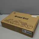 Goozii White Double Layer Bread Box for Kitchen Countertop, 2 Tier Counter Breadbox for Homemade Bread, Large Bread Storage Container Holder Keeper for Sourdough Loaf Storage (Bamboo Wood)