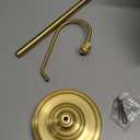 Brass Gold Bath Hand Towel Holder Stand,Stainless Steel 16 Inch Free Standing Towel Rack,Heavy Weight Towel Bar for Bathroom Vanity Countertop &Kitchen