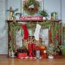 RECUTMS 4.6ft Christmas Garlands Christmas Decorations Pine Garland with Pine Cones and Red Berries Holiday Garland for Indoor Tabletop and Stair Railing Xmas Decorations Elegant Holiday DcorGreen