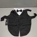 Dog Birthday Clothes boy acceserories Collars Black Dog Tuxedo for Medium Dogs Wedding Outfit Stitch Costume Doggy Formal wear, Large