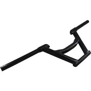 BMX Handlebar, 710mm Length, 31.8mm/22.2mm Clamp, Black and Chrome (Black)