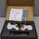 1 Pack Crystal Door Knobs Anti,que Brass Door Knob Passage Door Knobs, Glass Interior Door Knob for Hall and Closet