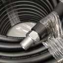 Sewer Jetter Kit 100FT for Pressure Washer, 5800PSI Drain Cleaner Hose 1/4 Inch NPT Corner Rotating and Button Nose Sewer Jetting Nozzle Spanner Waterproof Tape Pearl Corsage Pin (Black)