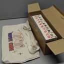 Extguds 6 Player Rummy Cube Game Set, Classic Large Tiles Rummy Cube Game, with 6 Wooden Racks/Trays, 160 Rummy Tiles, Portable Canvas Bag, 1 Timer, 1 Storage Bag,for Family and Party