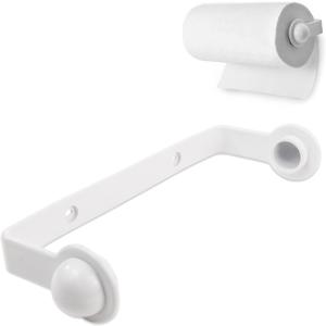 Spectrum Paper Towel Holder for Under Cabinet - Hanging Wall Mount Paper Towel Holder for Kitchen - Easy-to-Use Fits Standard & Jumbo Rolls - Minimalist Paper Towel Roll Rack (1 Count)