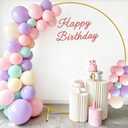 Balloon Arch Stand Metal Round Backdrop Stand Circle Balloon Arch Frame Wedding Arches 6.5FT for Ceremony Birthday Party Baby Shower Decoration