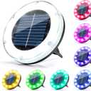 SOLPEX Color Changing Solar Ground Lights, Solar Garden Lights Outdoor Waterproof, Solar Powered Backyard Decor, Landscape Lighting for Pathway, Patio, Pool Area,Walkway (8 Packs)