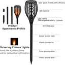 Aityvert Upgraded Larger Solar Torch Lights, Waterproof Outdoor Dancing Flames Lights, Flickering Flames Garden Lights, Landscape Decoration Pathway Patio Lights 43" 96 LED (8 Pack)