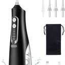 Water Dental Flosser Brush for Cleaning for Home Travel - 300ML Portable and Rechargeable IPX7 - Water Dental Flosser Teeth Pick - 4 Modes Cordless Oral Irrigator Waterproof