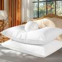 Shilucheng Canadian Goose Down Pillows Queen Size Set of 2, 900+ Fill Power Fluffy Pillow for Sleeping for Side, Back Sleepers, Luxury Hotel Bed Pillow, Soft 100% Cotton ShellWhite,20" x 30"