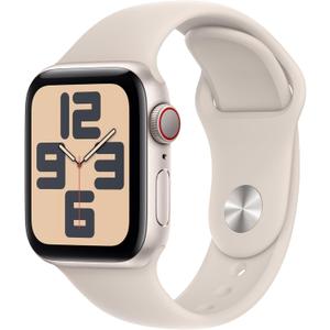 Apple Watch SE (2nd Gen) GPS + Cellular 40mm, Smartwatch with Starlight Aluminum Case with Starlight Sport Band S/M. Fitness & Sleep Tracker, Crash Detection, Heart Rate Monitor