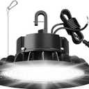 JC-LGL UFO LED High Bay Light 200W, High Bay LED Shop Light 30,000LM 0-10V Dimmable, 5' Cable with US Plug, Hanging Hook, Safe Rope, ETL Listed High Bay for Warehouse Factory Barn Shop
