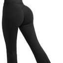 OMKAGI 2 Piece Workout Sets for Women Padded Tank Tops Flare Leggings Pilates Outfits (S,502-Black)