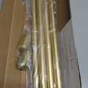 Cambria Designer Series - Premium 3.5 foot Custom Double Curtain Rod - 1-1/8 inch Large Diameter - Non-Adjustable for a Seamless Look - Premium Designer Brackets and End Caps - Brushed Gold Finish