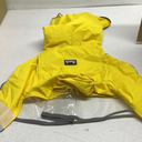 Dog Waterproof Raincoat with Poncho Hoodie, High Reflective Adjustable Yellow Pet Rain Jacket with Leash Hole for Small Medium and Large Dogs (Yellow, Small)