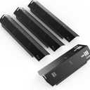 Heat Plates Grill Parts for Dyna Glo DGH450CRP, DGH450CRP-D, DGH450CRN, DGH450CRN-D, DGH451CRP, DGH451CRP-D Grill Models, Porcelain Steel Heat Plates Shield Tent for 4 Burner Grill, 4 Pack