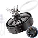 7 Fins Blender Blade Replacement Parts for Ninja,Extractor Blade Assembly Compatible with Ninja BN401 BN701 BN751 BN801 BL480-30 BL642-30 BL682 BL687 NN102 BL2012,with Hook, Brush, Rubber Gasket