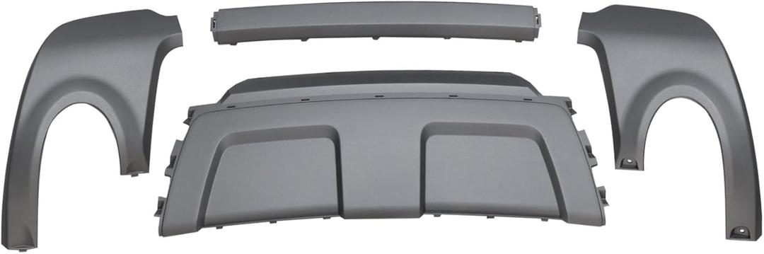 Priprilod Rear Bumper Board Skid Plate Valance Cover Compatible with Range Rover Evoque 2012-2019 replace LR026329 LR026328 CUS13002 SF636