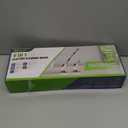 Dovety Electric Spin Scrubber, Shower Scrubber, Power Cleaner Tools with 8 Replaceable Brush Heads, Cleaning Brush with Extension Handle, 2 Adjustable Speeds, 90Mins Work Time for Home Bathtub-White