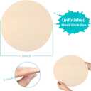 Jetec 2 Pieces 24 Inch Round Wood Circles Unfinished Round Wood Cutouts for Crafts, Door Hanger Painting and Burning