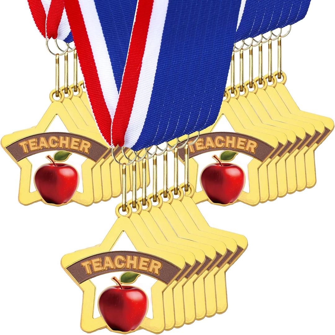 24 Pcs Graduate Christian Nurse Teacher Lawyer Medals 1.77'' Religious Bible 2026 Graduation Award Medals with Ribbons Trophy Prize for Graduation Student Gift