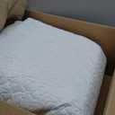 Heather Embroidered Bedspread - Lightweight Breathable All Seasons Bedding, King, 120x118, Blue/White