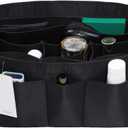 ZTUJO Purse Organizer Insert, Felt Bag Organizer For Handbag Purse Organizer,13 Colors, 6 Size (Small, Silky Black)