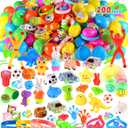 100 Pack Prefilled Easter Eggs with Assorted Toys, Bright Colorful Eggs for Easter Basket Stuffers/Fillers, Easter Eggs Hunt, Classroom Prize Supplies, Party Favors Bulk for Kids