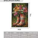 Boots And Plants Garden Flag 12x18 Inch Double Sided All-Weather Polyester Outdoor Flag For Patio Lawn Yard And Garden Welcome Decor
