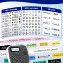Label Maker, Labeler Machine with 4 Tapes, 12mm 0.47 Laminated White, D210s Desktop Label Printer for File Folder Labels/Daycare Name Tags, School Office Teacher Supplies