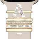 Decorative Rings Loops Compatible with Apple Watch Silicone Bands Charms 49mm 45mm 44mm 42mm 41mm 40mm 38mm iWatch Series 10 9 8 7 6 5 4 3 2 1 SE 2 Ultra 2 Charms Accessories (No Band)