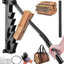 Wall Mounted Kindling Splitter, Manual Firewood Splitter Portable Log Splitter with Extended Handle, Wood Splitter for Soft Wood, Suitable for Indoor and Outdoor Use,  up to 13.8 inches in maximum length
